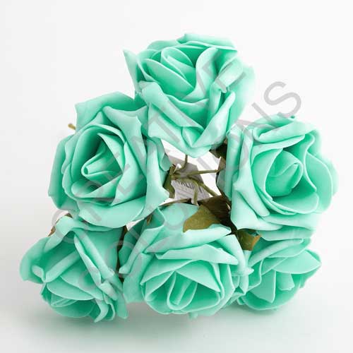 FR-0905 - Jade 5cm Colourfast Foam Roses
